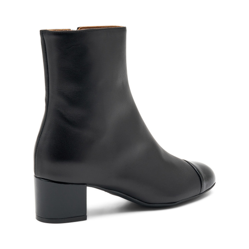 Stiefelette aus Leder mit Einsätzen aus Lackleder - Frau Shoes | Official Online Shop