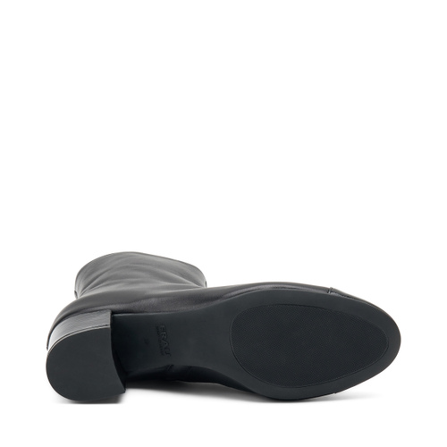 Stiefelette aus Leder mit Einsätzen aus Lackleder - Frau Shoes | Official Online Shop