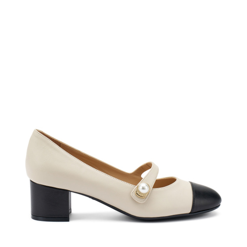 Mary-Janes aus Leder mit Perle - Frau Shoes | Official Online Shop
