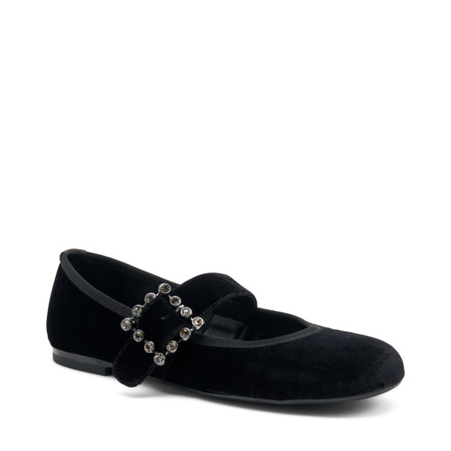 Velvet ballet flats with buckle - Frau Shoes | Official Online Shop