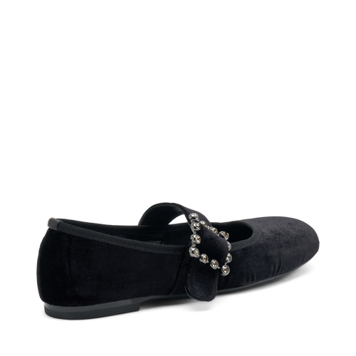 Velvet ballet flats with buckle - Frau Shoes | Official Online Shop