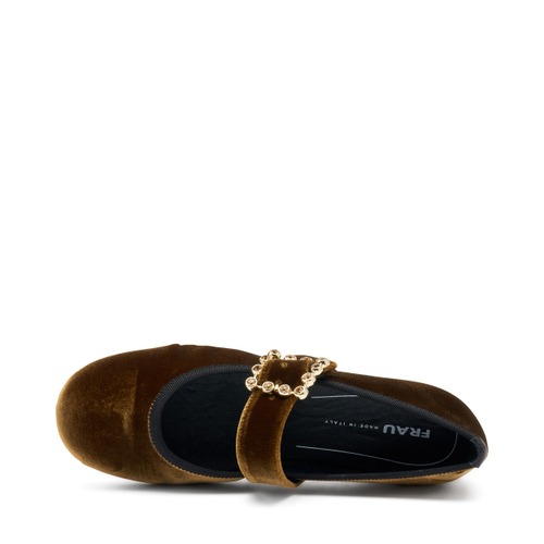 Velvet ballet flats with buckle - Frau Shoes | Official Online Shop