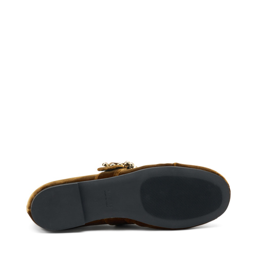 Velvet ballet flats with buckle - Frau Shoes | Official Online Shop