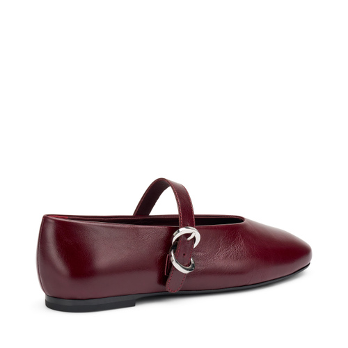 Creased semi-polished leather ballet flats - Frau Shoes | Official Online Shop