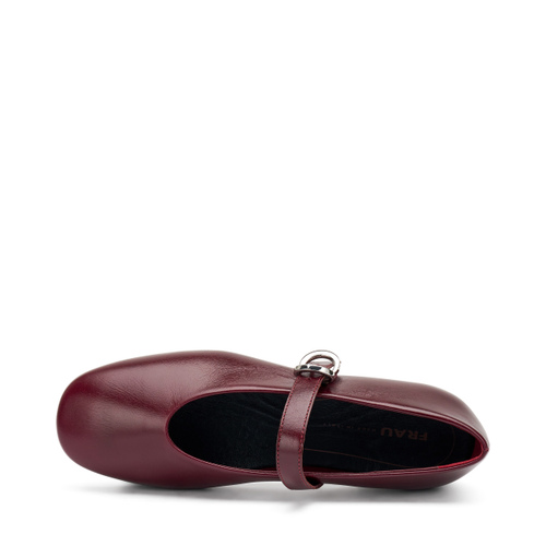 Creased semi-polished leather ballet flats - Frau Shoes | Official Online Shop