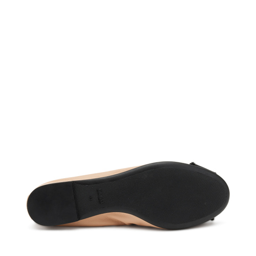 Ballerina in pelle con maxi-fiocco in tessuto - Frau Shoes | Official Online Shop