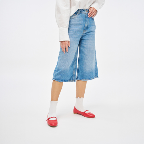 Ballerina aus Leder mit Riemchen - Frau Shoes | Official Online Shop