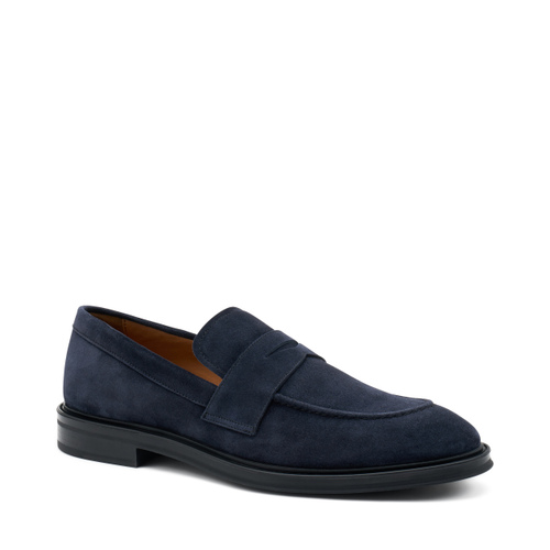 Suede loafers with saddle detail - Frau Shoes | Official Online Shop