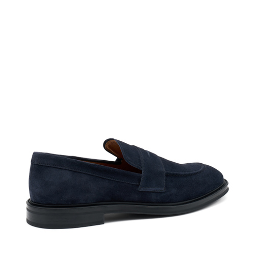 Suede loafers with saddle detail - Frau Shoes | Official Online Shop