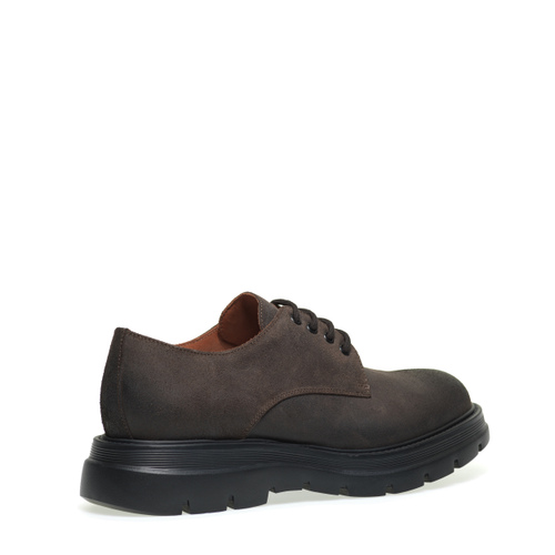 Distressed-effect Derby shoes with lug sole - Frau Shoes | Official Online Shop