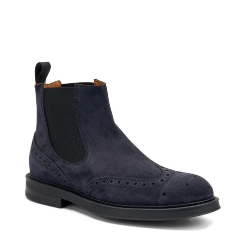 Brit-style Chelsea boots in antiqued suede - Frau Shoes | Official Online Shop