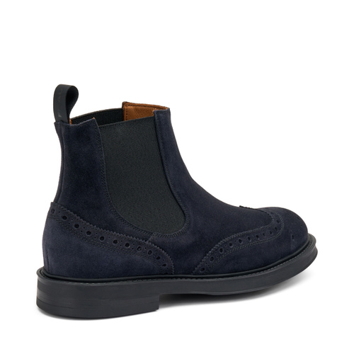 Brit-style Chelsea boots in antiqued suede - Frau Shoes | Official Online Shop