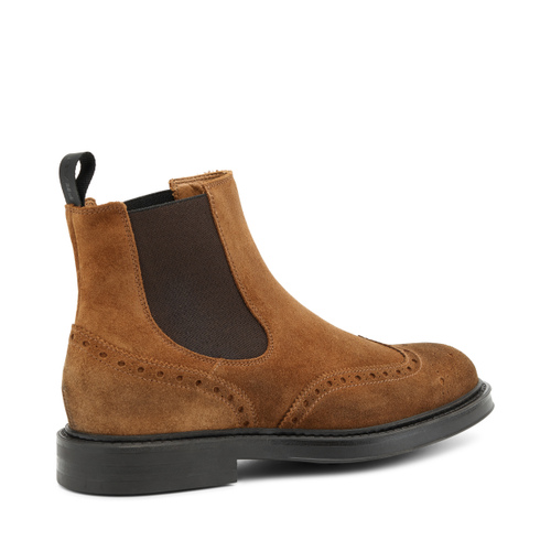 Suede Chelsea boots with wing-tip detail - Frau Shoes | Official Online Shop