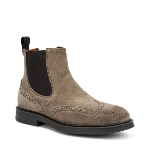 Brit-style Chelsea boots in antiqued suede - Frau Shoes | Official Online Shop