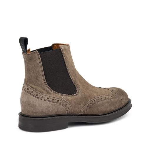 Brit-style Chelsea boots in antiqued suede - Frau Shoes | Official Online Shop