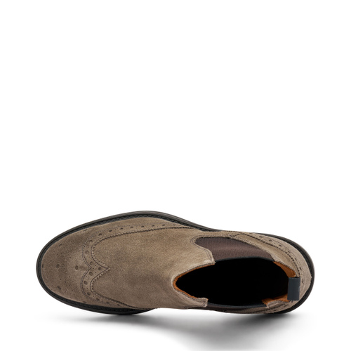Brit-style Chelsea boots in antiqued suede - Frau Shoes | Official Online Shop