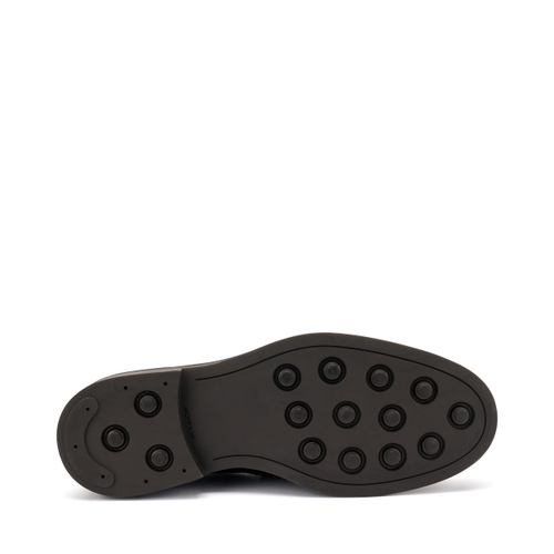 Antiqued-finish suede varsity loafers - Frau Shoes | Official Online Shop