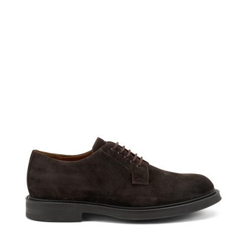 Glatter Derby aus Veloursleder - Frau Shoes | Official Online Shop