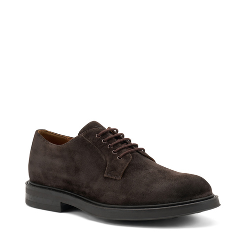 Glatter Derby aus Veloursleder - Frau Shoes | Official Online Shop