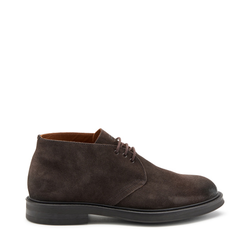 Three-hole suede desert boots - Frau Shoes | Official Online Shop