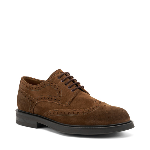 Suede lace-up shoes with wing-tip detail - Frau Shoes | Official Online Shop