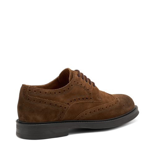 Suede lace-up shoes with wing-tip detail - Frau Shoes | Official Online Shop