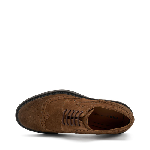 Suede lace-up shoes with wing-tip detail - Frau Shoes | Official Online Shop