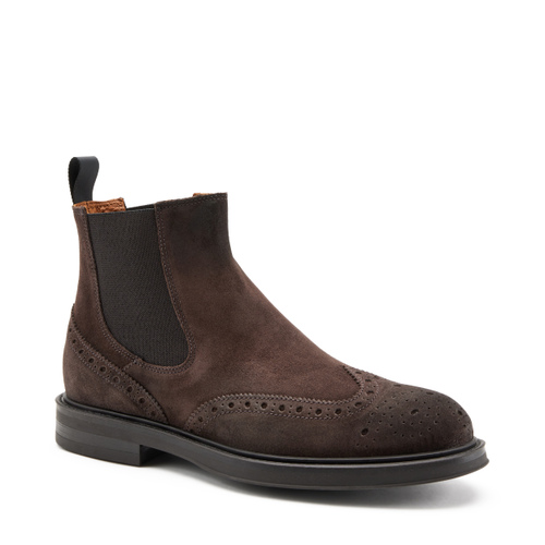 Suede Chelsea boots with wing-tip design - Frau Shoes | Official Online Shop