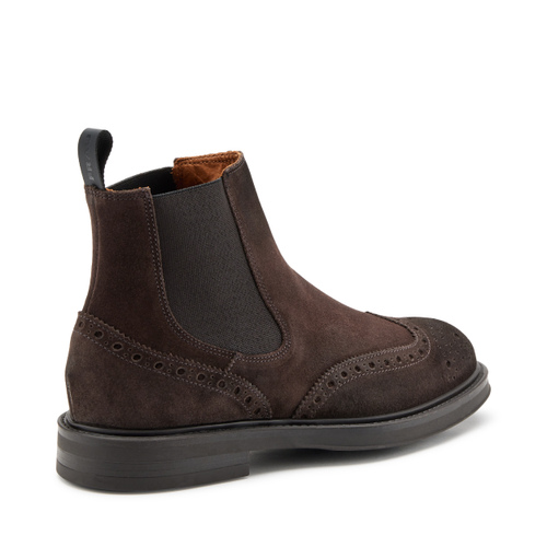 Suede Chelsea boots with wing-tip design - Frau Shoes | Official Online Shop