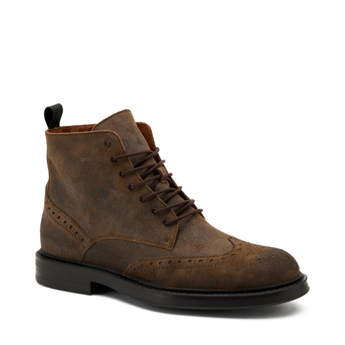 Distressed-effect suede waterproof boots - Frau Shoes | Official Online Shop