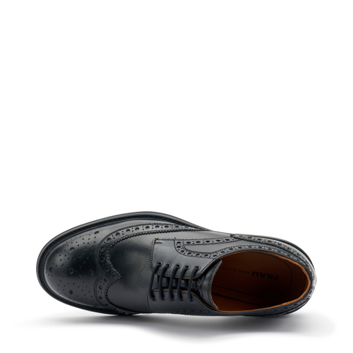 Leather Derby shoes with wing-tip detail - Frau Shoes | Official Online Shop