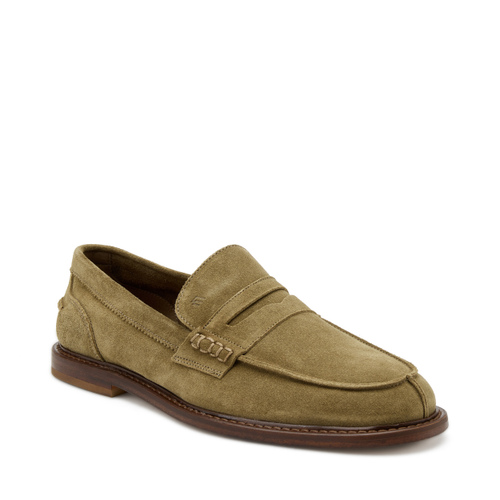 Ragged-look suede loafers with leather sole - Frau Shoes | Official Online Shop