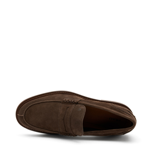 Mocassino straccio in suede con suola in cuoio - Frau Shoes | Official Online Shop