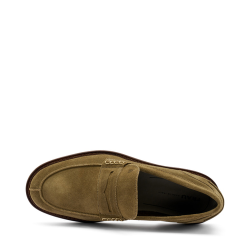 Mokassin mit rissiger Optik und Sohle aus Leder - Frau Shoes | Official Online Shop