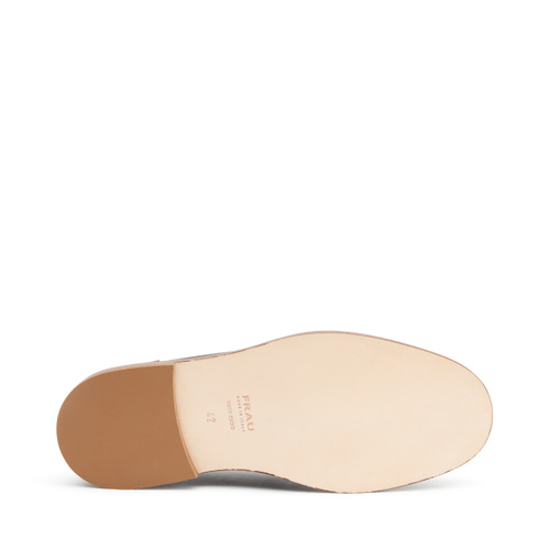Ragged-look leather loafers with leather sole - Frau Shoes | Official Online Shop