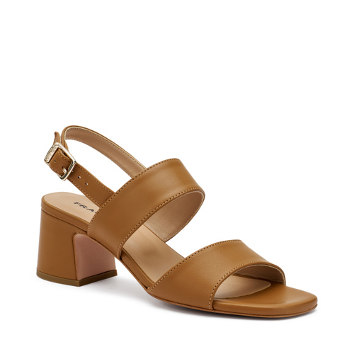 Sandalo con tacco a due fasce in pelle - Frau Shoes | Official Online Shop