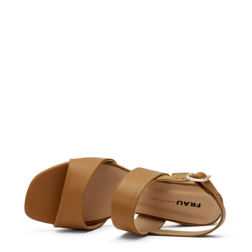 Sandalo con tacco a due fasce in pelle - Frau Shoes | Official Online Shop