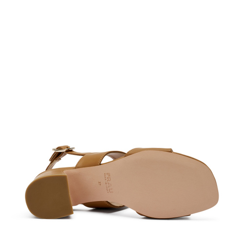 Sandalo con tacco a due fasce in pelle - Frau Shoes | Official Online Shop