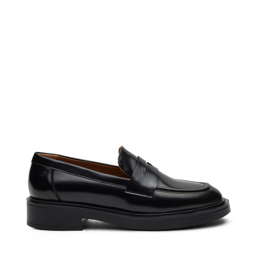 Brushed leather loafers with tonal sole - Frau Shoes | Official Online Shop