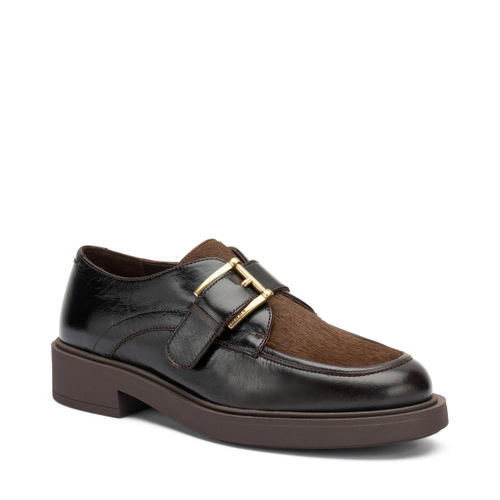 Bimaterial lace-ups with buckle - Frau Shoes | Official Online Shop