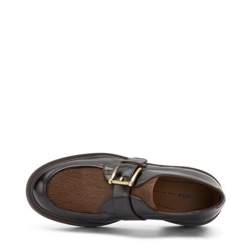 Bimaterial lace-ups with buckle - Frau Shoes | Official Online Shop