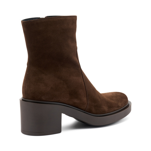 Ankle Boots aus Veloursleder mit Absatz - Frau Shoes | Official Online Shop