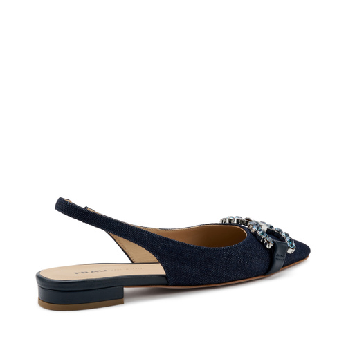 Slingback in denim con accessorio gioiello - Frau Shoes | Official Online Shop
