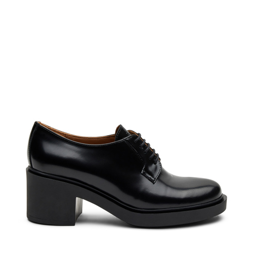 Schnürschuh aus abgeriebenem Leder mit Absatz - Frau Shoes | Official Online Shop