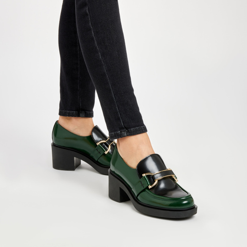 Mocassino bicolore in pelle con tacco - Frau Shoes | Official Online Shop