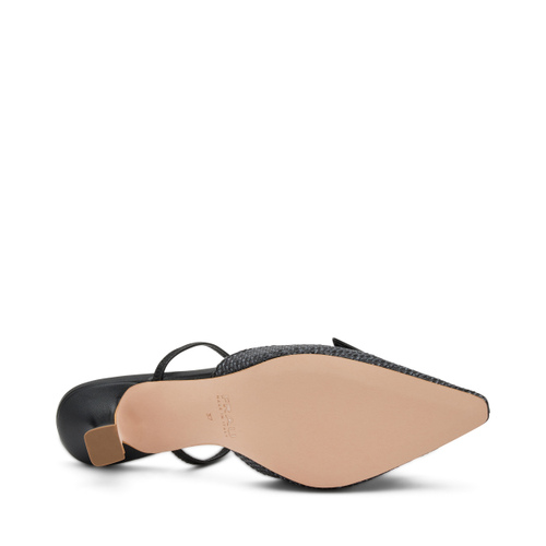 Raffia slingbacks with multi-position strap - Frau Shoes | Official Online Shop