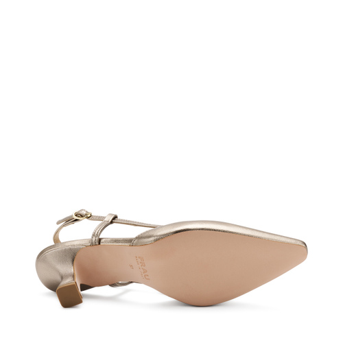 Heeled foiled leather slingbacks - Frau Shoes | Official Online Shop
