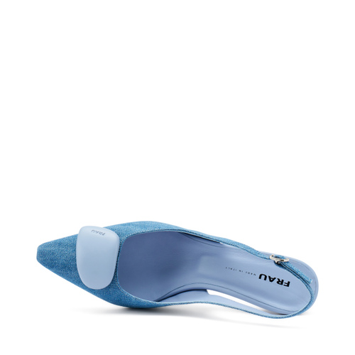 Slingback aus Jeansstoff mit Accessoire - Frau Shoes | Official Online Shop