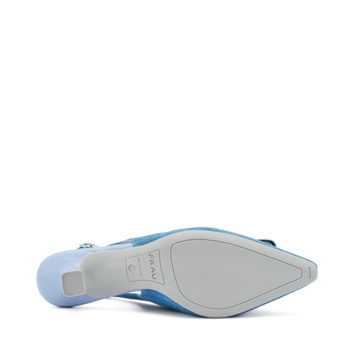 Slingback aus Jeansstoff mit Accessoire - Frau Shoes | Official Online Shop