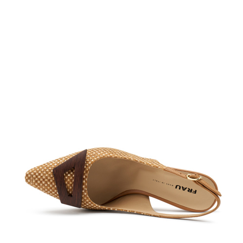 High-heeled raffia slingbacks - Frau Shoes | Official Online Shop